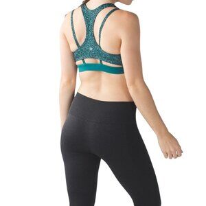 Lululemon Splendour Sports Bra Flashback Static Seamist Forage Teal Forage Sz 6